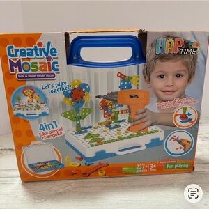 Creative Mosaic 4-In1 Educational Build & Design Kit With Drill Hap Time NEW